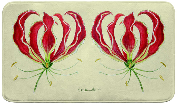 Red Lily Bath Mat