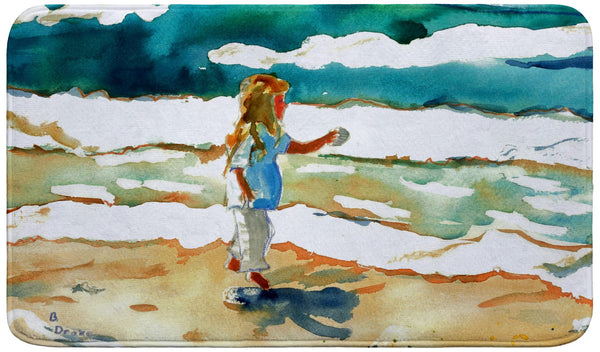 Girl at the Beach Bath Mat