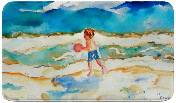 Boy and Ball Bath Mat