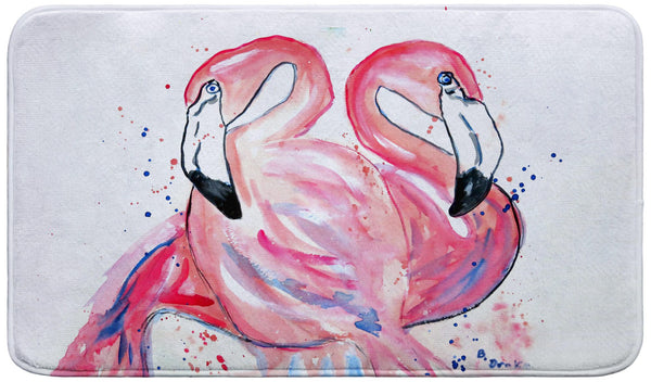 Betsy's Flamingos Bath Mat
