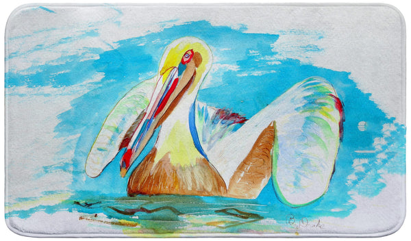 Pelican in Teal Bath Mat