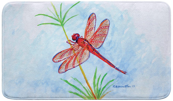 Red DragonFly Bath Mat