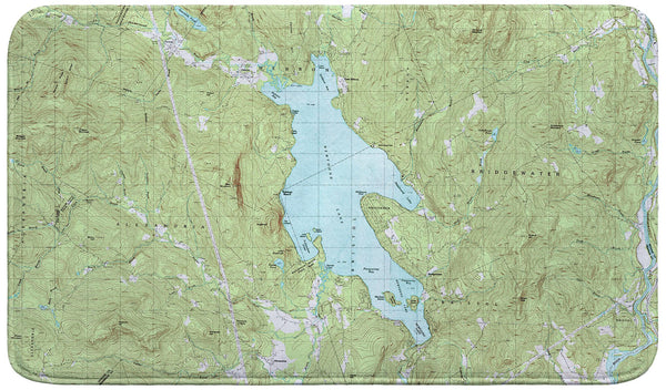 Newfound Lake, NH Nautical Map Bath Mat