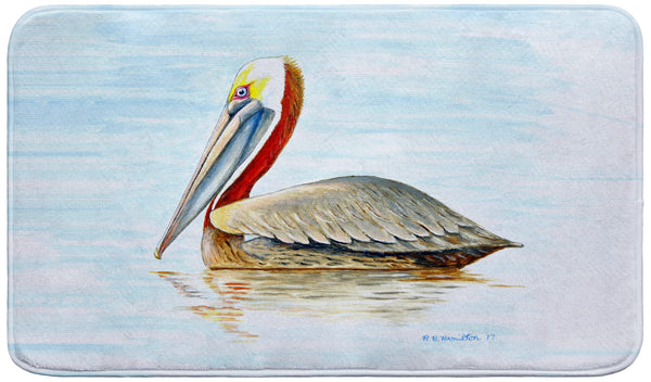Summer Pelican Bath Mat