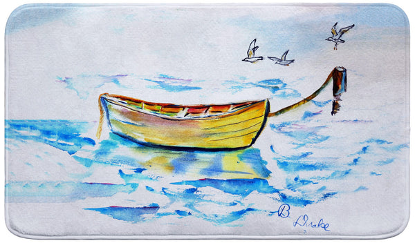 Yellow Row Boat Bath Mat