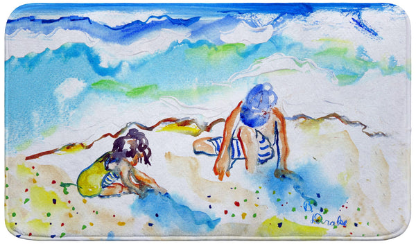 Playing in Sand Bath Mat