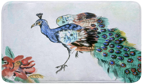 Betsy's Peacock Bath Mat