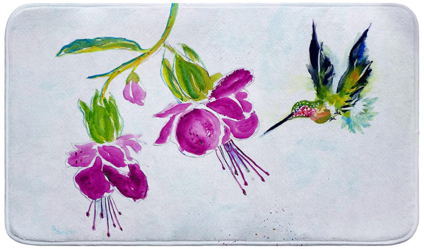 Purple Hummingbird Bath Mat