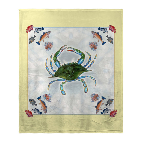 Multi Crab Silk-Touch Throw