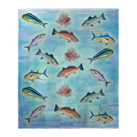 Multi Fish Silk-Touch Throw