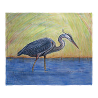 Blue Heron Silk-Touch Throw