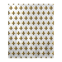 Fleur-de-lis Tiled Silk-Touch Throw