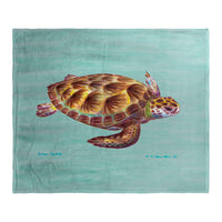 Green Sea Turtle Silk-Touch Throw