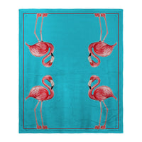 Flamingos Silk-Touch Throw