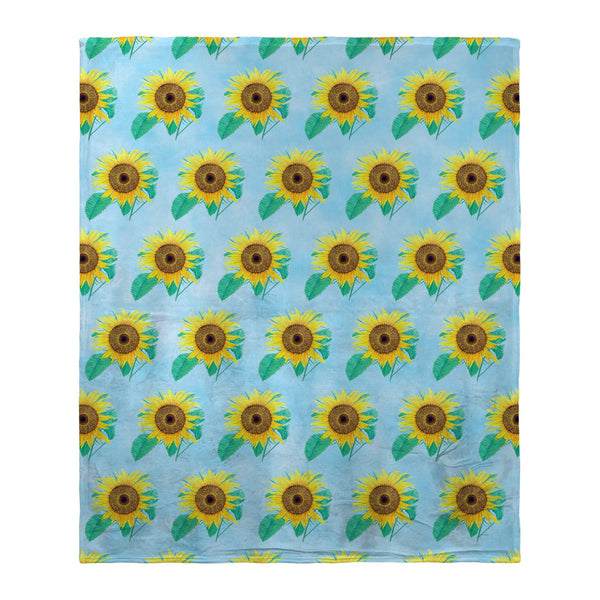 Dick's Sunflower Tiled Silk-Touch Throw