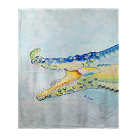 Crocodile & Frog Silk-Touch Throw