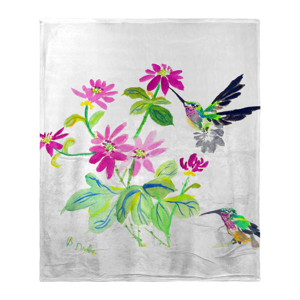 Ruby Throat Hummingbird Silk-Touch Throw