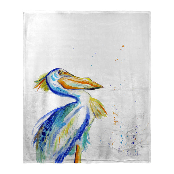 Watercolor Pelican Silk-Touch Throw