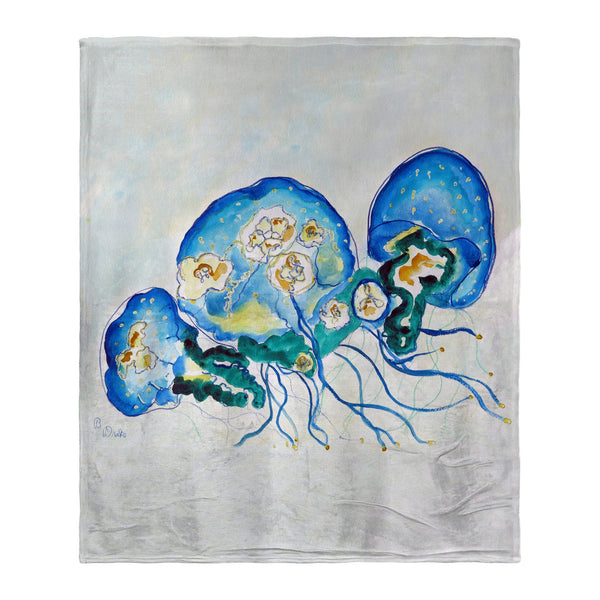 Multi Jellyfish Silk-Touch Throw