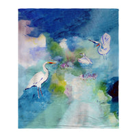 Three Egrets Silk-Touch Throw