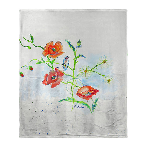 Poppies & Daisies Silk-Touch Throw