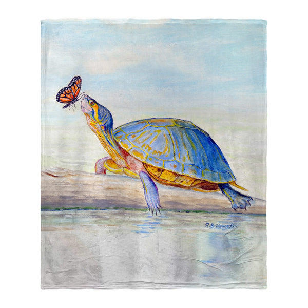 Communicating Turtle Butterfly Silk-Touch Throw