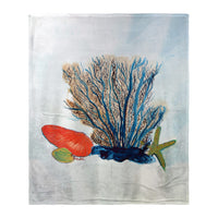 Coral & Shells Silk-Touch Throw