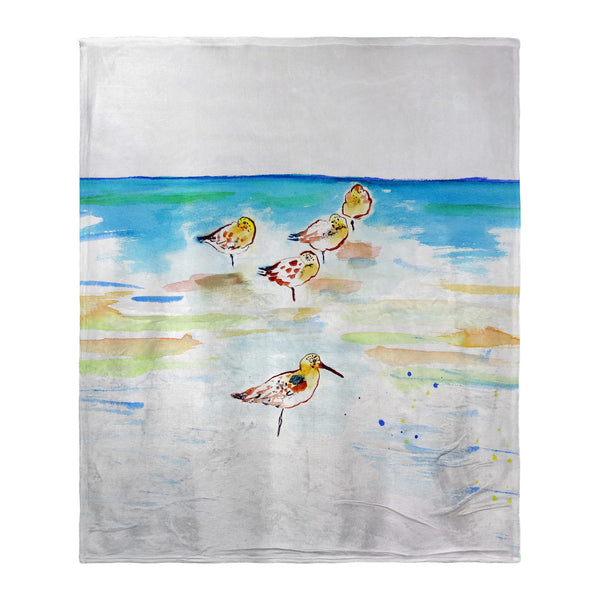 Five Sanderlings Silk-Touch Throw