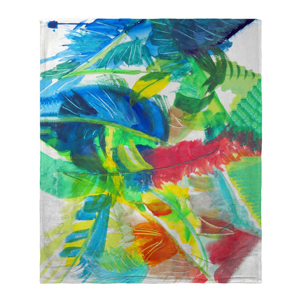 Abstract Palms Silk-Touch Throw