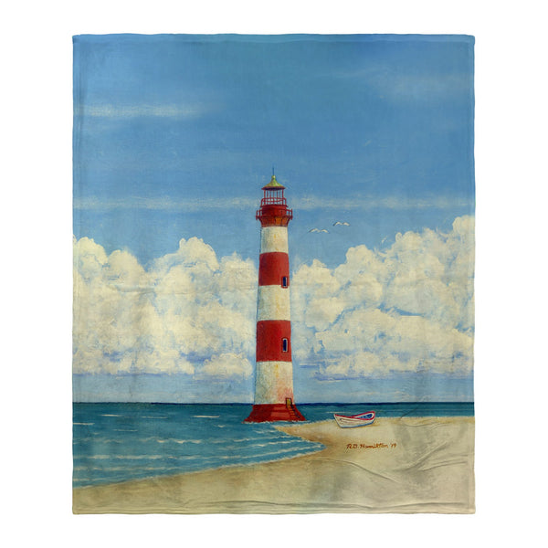 Morris Island Lighthouse, SC Silk-Touch Throw