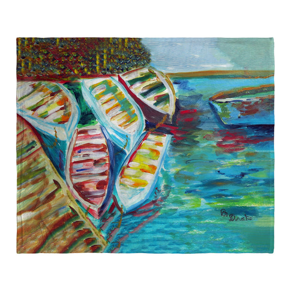 Six Rowboats Silk-Touch Throw