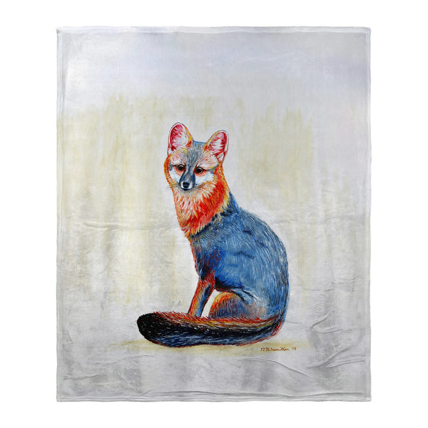 Gray Fox Silk-Touch Throw