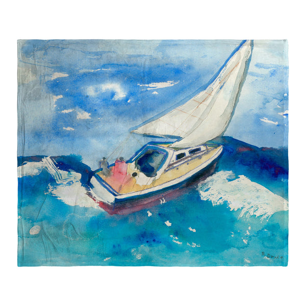 Betsy's Sailboat Silk-Touch Throw