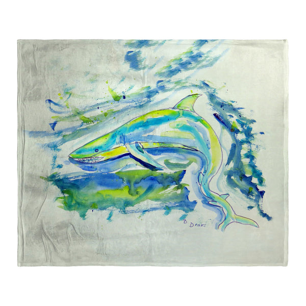 Green Shark Silk-Touch Throw