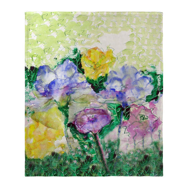 Watercolor Garden Silk-Touch Throw