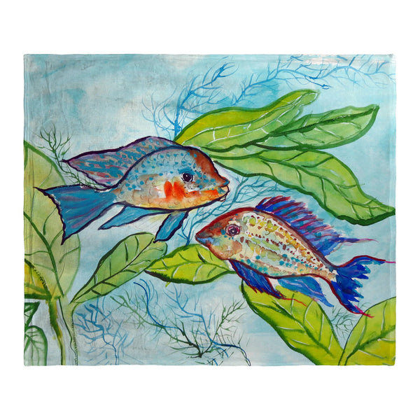 Pair of Fish Silk-Touch Throw