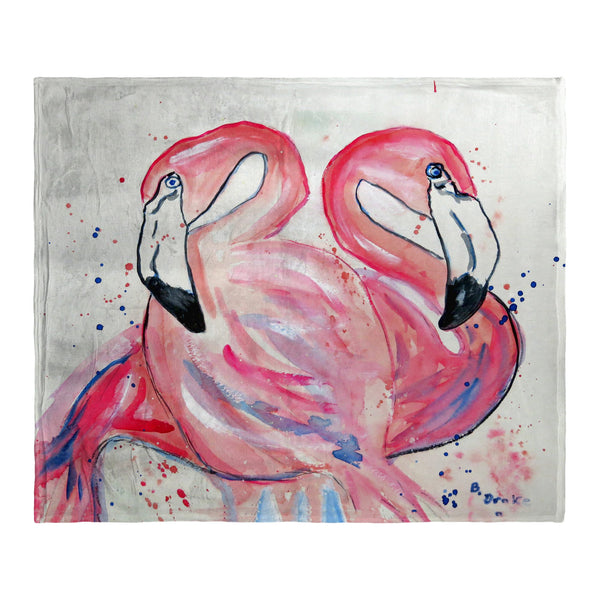 Funky Flamingos Silk-Touch Throw