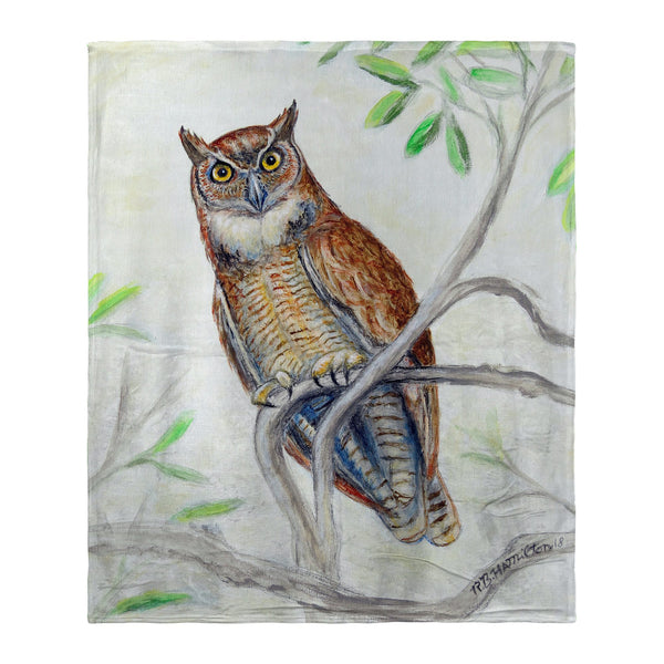 Great Horned Owl Silk-Touch Throw