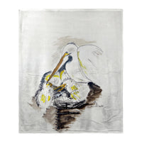 Egret & Chicks Silk-Touch Throw