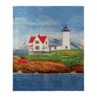 Nubble Lighthouse, ME Silk-Touch Throw