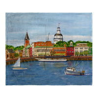 Annapolis City Dock Silk-Touch Throw