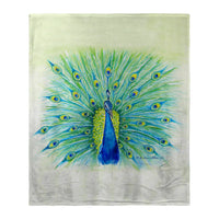 Peacock Silk-Touch Throw