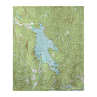 Newfound Lake, NH Nautical Map Silk-Touch Throw