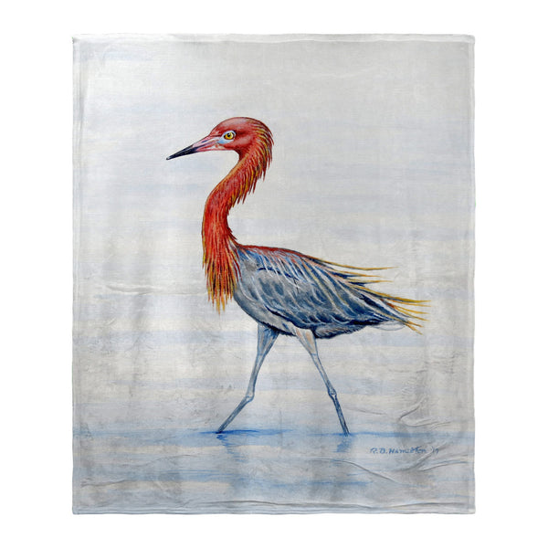 Reddish Egret Silk-Touch Throw