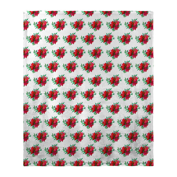 Poinsettia Silk-Touch Throw