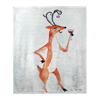 Deer Party Silk-Touch Throw