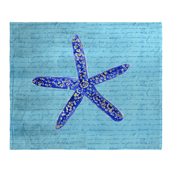 Blue Starfish Silk-Touch Throw