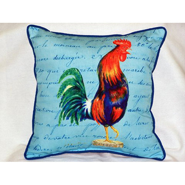 Blue Rooster Script - Beach Towel