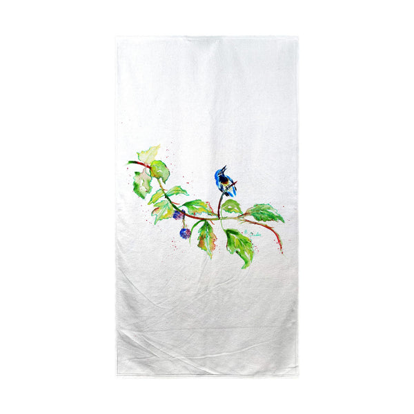 Birds and Blackberries Beach Towel