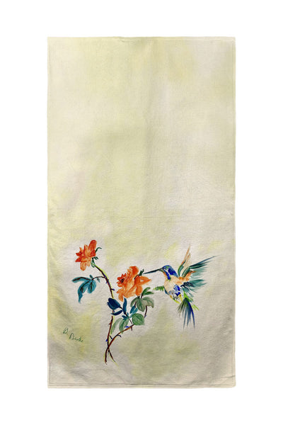Hummingbird & Rose Beach Towel